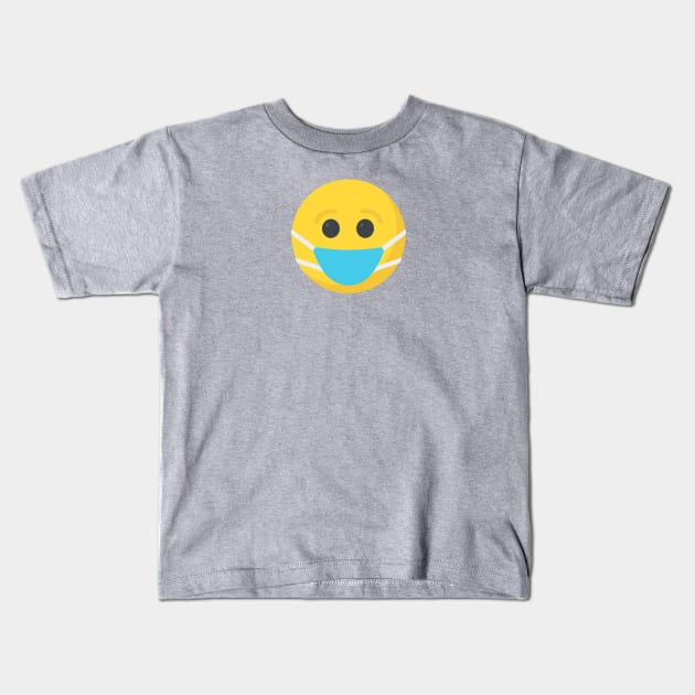 Smiley Face Face Mask Kids T-Shirt by Vidision Avgeek